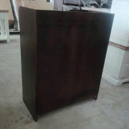 Dark Walnut Oil : Tủ Giày Gỗ Sồi Đan Mắt Cáo - 100cm
